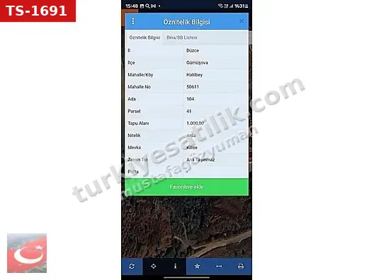 HAZAL EMLAKTAN SATILIK 1000M2 İMARLI ARSA.